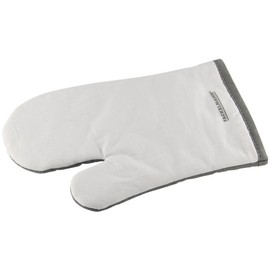 FACKELMANN 14298 - Guanto da forno, in cotone, colore: Bianco/Grigio