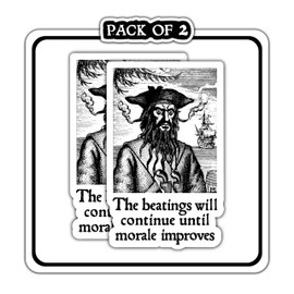 THATS IT – The Beating Will Continue Until Morale Improves Stickers – Vinyl Bumper Sticker for Car, Van, & SUV – Waterproof Decal for Waterbottle & Laptop – Indoor and Outdoor Use for MacBook –TI 335