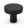 homdiy 10 Pack Black Cabinet Knobs Round Dresser Knobs, Aluminum