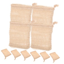 Minkissy 2sets Bathing Soap Pouch Soap Exfoliating Pouch Mesh Portable Handmade Storage for Travel 10pcs*2