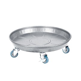 RIAMTGCX Plant Caddy with Wheels, Heavy Duty Plant Stand with Universal Wheels (16 inch, Silver)