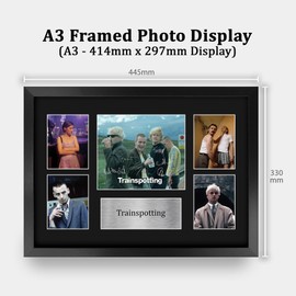 HWC Trading Trainspotting Geschenke Geducktes Signiertes Autogramm Präsentationsdisplay für Fans von Film Memorabilien - A3 Gerahmt