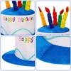 FRIUSATE 4 pieces Happy Birthday Hat, Plush Happy Birthday Cake