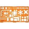 Architect Stencil 1:50 - Architectural Template - Furniture Symbols for