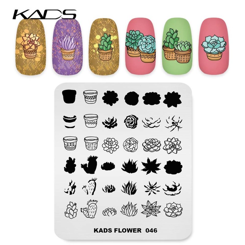 KADS New Nail Stamping Plate Flower Nature Nail Art Stamp