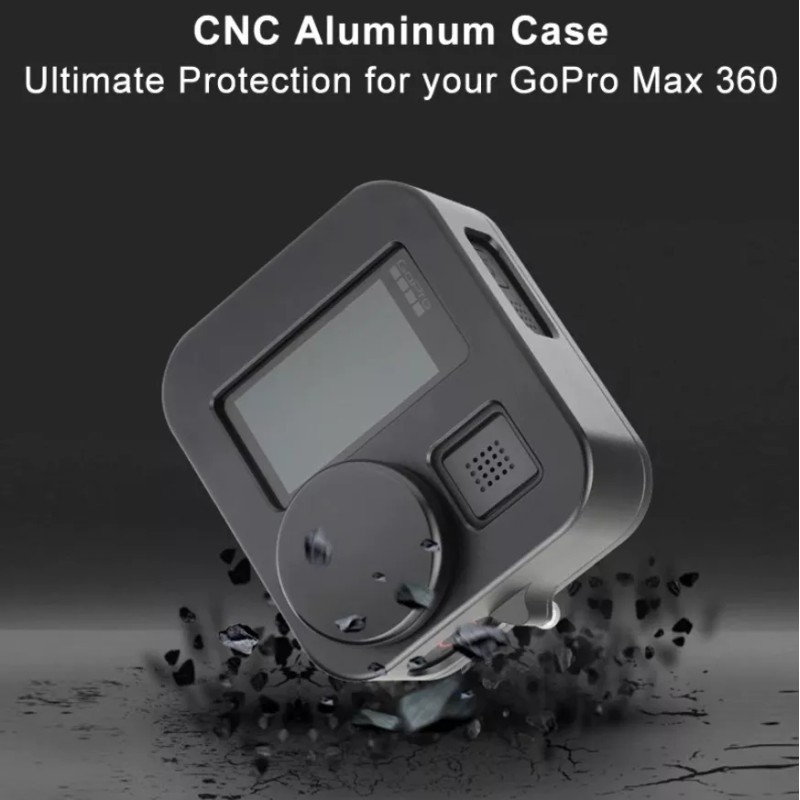 Estuchelandia Cascasa Case Aluminio + Cristal Templado Para Gopro Max