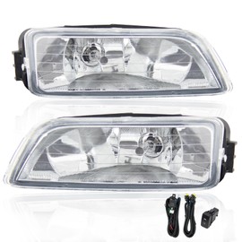 RAPOOSANS Driving Fog Lights Lamps Assembly for 2003-2007 Honda Accord Fog Light Replacement with H11 Bulbs & Switch and Wiring Kit
