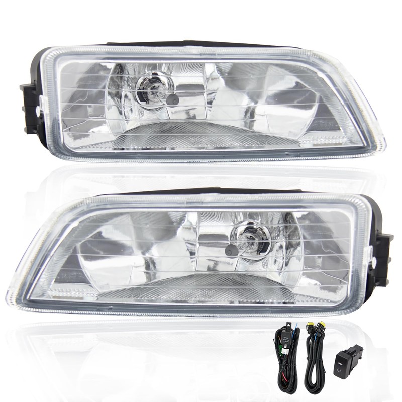 RAPOOSANS Driving Fog Lights Lamps Assembly for 2003-2007 Honda Accord