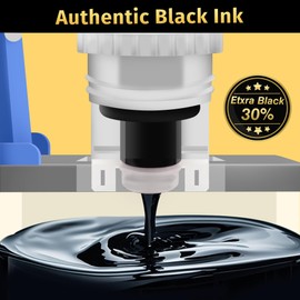 TransOurDream Tru-Sublimation Ink 350ML Refilled Bottles for EP Eco Tank Inkjet Printer,Extra black 30%, ET2400 ET2720 ET2760 ET2750 ET4800 ET-2800 ET-2803 ET-2850 Heat Press Transfer on Mugs T-shirts