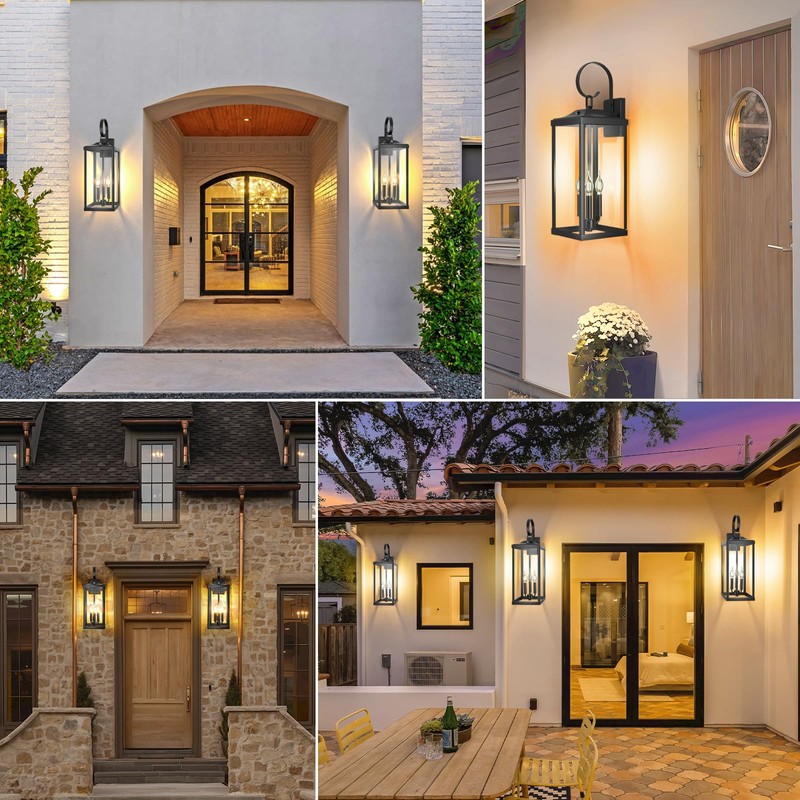 Yolsunes 24" Extra Large Dusk to Dawn Outdoor Wall Light,