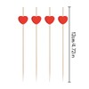 WELANE Fruit Sticks, 100 PCS Red Heart Cocktail Picks for