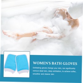 minkissy 3sets Bathroom Scrubber Exfoliating Gloves Shower Brush for Body Scrub 2pcs*3