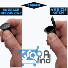 3 Tube Airtight 109 mm 4.75" Black Squeeze Pop Top Containers