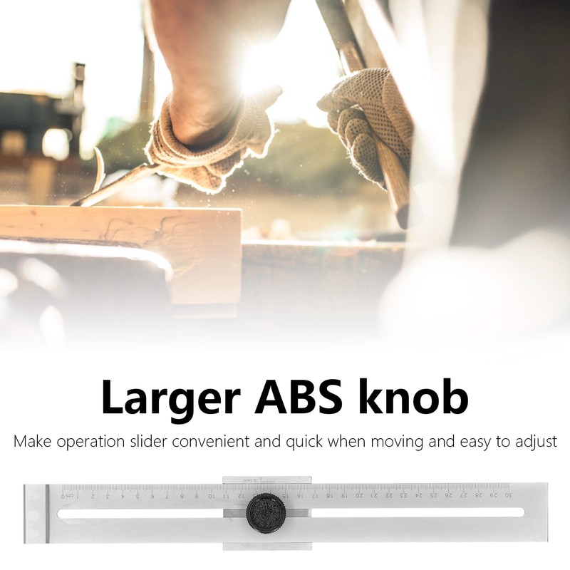 Hole Scribing Ruler 0300mm Woodworking Scribe CrossedOut Tool Carpentry Marker