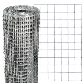 Hardware Cloth 20'' x 10' 1/2 in Galvanized Wire Mesh Roll (19 GA) Chicken Wire Fence Roll for Chicken Pen/coop Fences, Screen mesh, Rabbit/Snake Fences, Poultry enclosures, Handicraft Making, etc.