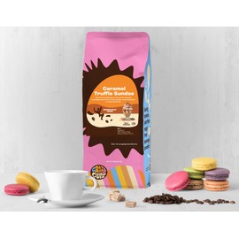 Crazy Cups Flavored Ground Coffee, Caramel Truffle Sundae, For Brewing Flavored Hot or Iced Caramel Coffee, 10oz