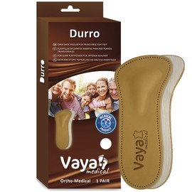 Vaya Durro Orthopaedic Flat Foot Insoles with Heel Pad for Tight Shoes 35-37