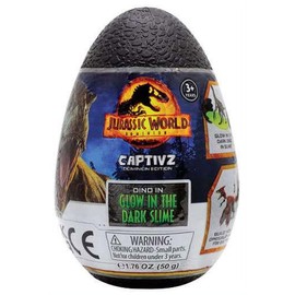 Jurassic World Captivz Dominion Edition Dino in Glow in The Dark Slime Mystery Egg Pack