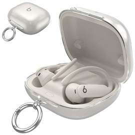 TPU Case for Beats Powerbeats Pro 2 with Keychain,Anti-Lost & Shockproof Protective Cover for Powerbeats Pro2 2025,Durability and Easy Access Headphone Accessories for Men/Women(Transparent