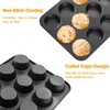 CHEFMADE 12 Cups Muffin Pan Set, 2 Packs Bakeware Non-Stick