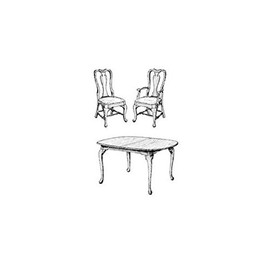 Woodcraft Project Paper Plan to Build Queen Anne Dining Room - Material Not Included