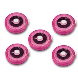 EMI Body Retractable Tape Measure - Transparent Pink - 5 Pack