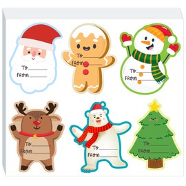 300 PCS Christmas Tags Stickers for Gift Wrapping, Christmas Santa Snowman Tree Reindeer Bear to from Gift Tags Stickers Gift Labels for Christmas Presents Wrap Holiday Decorations