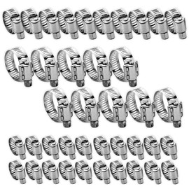 Moderno YM-336-HB YM-336-HB Hose Band, Stainless Steel Hose Clamp, Hose Clip, Adjustable Set, Screw Type, General Purpose, 40 Pieces