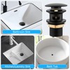 Sink Drain Fitting, Sink Plug with Overflow, Black, Drain Fitting