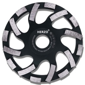 HERZO Diamond Concrete Grinding Wheel 5 inch,Diamond Cup Wheel for Stone Concrete Surface, Cement, Marble, Rock, Granite, and Thinset Removing