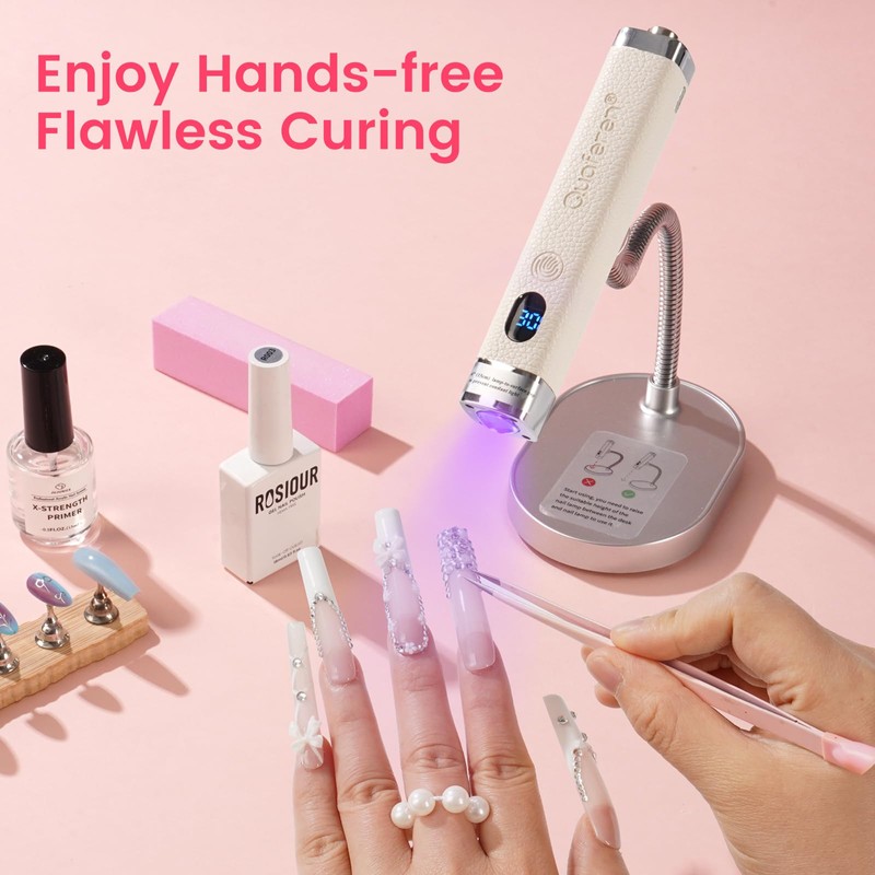 Mini Flash Cure Handheld UV Nail Lamp with Stand, Cat