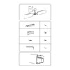 Gardinia Connectors for Luxor Curtain Rods, 1 Set, Plastic, Aluminium,