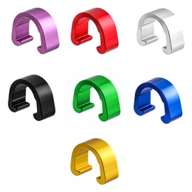 LIANXUE 10 Pcs Aluminum Alloy Bike Cable C-Clips Brake Cable Housing Clip Fixed Clamps Brake Derailleur Shifts Cable Clip Aluminum Alloy Bike Cable C-Clips Mountain Bike Gear