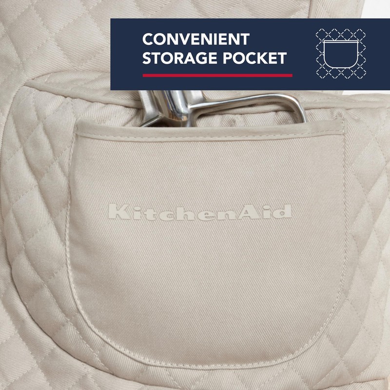KITCHENAID Fitted Tilt-Head Stand Mixer Cover with Storage Pocket, Quilted