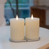 CozierGlow Rechargeable Flameless Pillar Candle with Remote Timer, 3D Moving