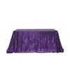 PartyDelight Sequin Tablecloth, Rectangular, 60"x102", Purple