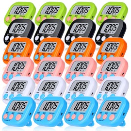 24 Pcs Digital Timers for Classroom Kitchen Timers for Cooking Small Magnetic Stopwatch Timer 6 Colors Mini Countdown Timer Loud Alarm Stop for Study Work Baking Sports Games Office Timer Clock