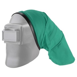 sourcing map Welding Helmet Cover FR Cotton Welding Helmet Extended Headcover Welding Head Cover Welding Hood Accessories with Press Fit Seal for Most Welding Helmets, Green
