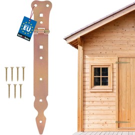 KOTARBAU Shutter Hinge 250 mm Door Hinge Gate Hinge Throw Hinge Cross Hinge Gold Galvanised Rustproof Garden Gate Hinge Construction Fitting Robust
