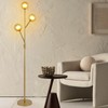 9MMML Modern Globe Floor Lamp, 67'' Tall Gold Dimmable Floor