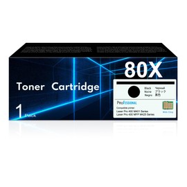 80X CF280X Toner Cartridge High Yield 1-Pack | Works with Laser Pro 400 M401n, M401dn, M401dw, M401dne, M425dw, MFP M425dn Series Printer | Replacement for HP 80X Black Toner 80A 80X Ink (with Chip)