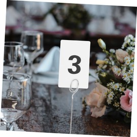 TOYMYTOY 40pcs Digital Cards Number Hanger Cards Table Number Disc Reception White Plastic Bride Number