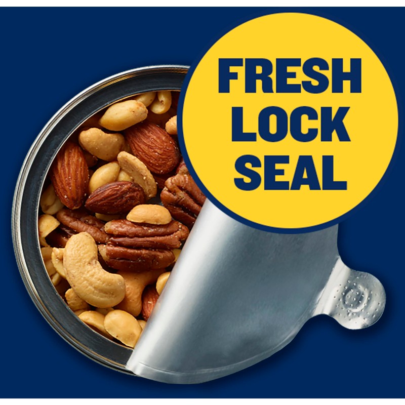 PLANTERS Salted Mixed Nuts, Peanuts, Almonds, Cashews, Brazil Nuts and