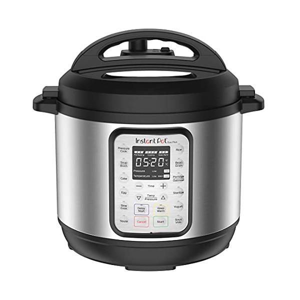 Instant Pot Duo Plus 9-in-1 Electric Pressure Cooker, Slow Cooker, Rice Cooker, Steamer, Sauté, Yogurt Maker, Warmer & Sterilizer,3 Quart Stainless Steel/Black