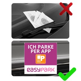 T TAKONE EasyPark Vignette Sticker - 10 x Removable Stickers 80 x 80 mm, UV Protection, Ideal for Car Windscreen