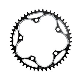 QUARKZMAN Narrow Wide Chainring for Speed Road Bike for 130 BCD Bicycle Chainring 199.55 mm/7.86 Inch Black CNC Aluminium Alloy Pack of 1