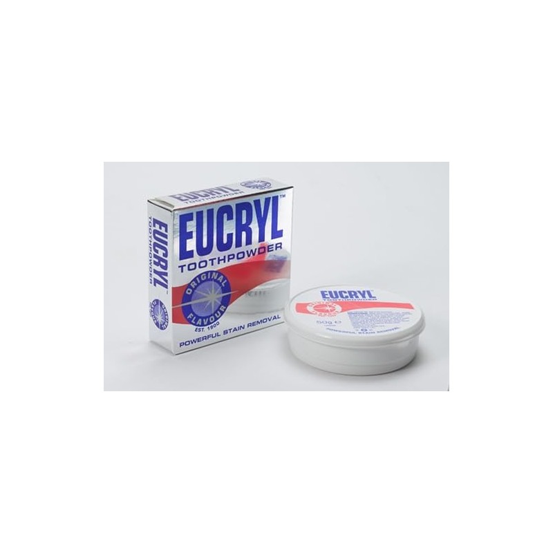 Eucryl Toothpowder Original Powerful Stain Removal 50g by Eucryl