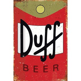 Aluminum Vintage Sign Duff Beer Exterior Home bar Decoration Vintage Metal tin Sign 8 x 12 inches