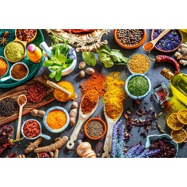 CASTORLAND Castorland C-105328-2 Puzzle, Colours of Spices, Food Puzzle, Assorted Colours, Culinary Theme Puzzle, Adult Puzzle, 1000 Pieces