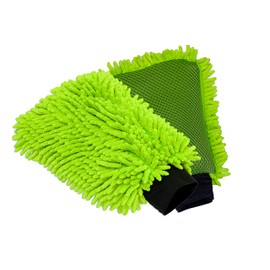LUCFOR 2 in 1 Microfibre Wash Mitt Ideal for Car Washing Because It Is Gentle on Paint – Pack of 2